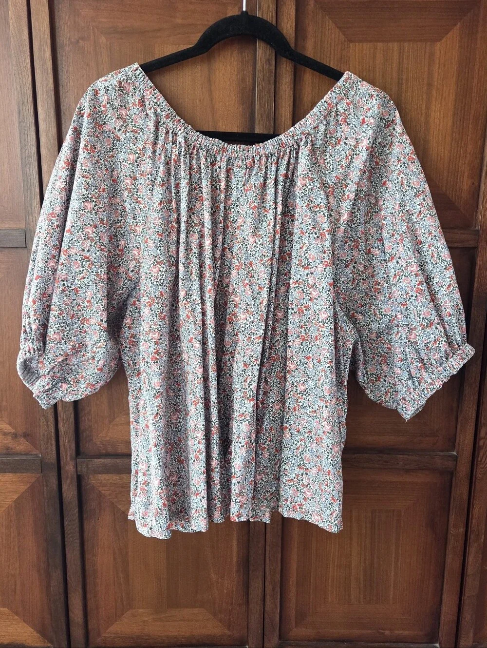 DOEN Sia Top in the Petit Jardin print XL 100% Cotton